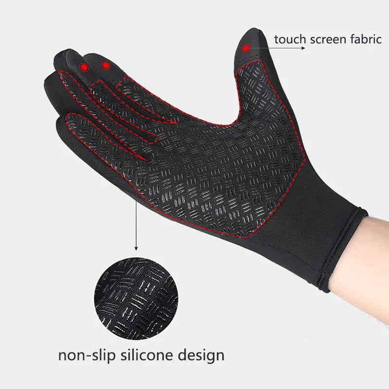 Winter Gloves Touch Screen Riding Motorcycle Sliding Waterproof Sports Gloves With Fleece SmartDealHub