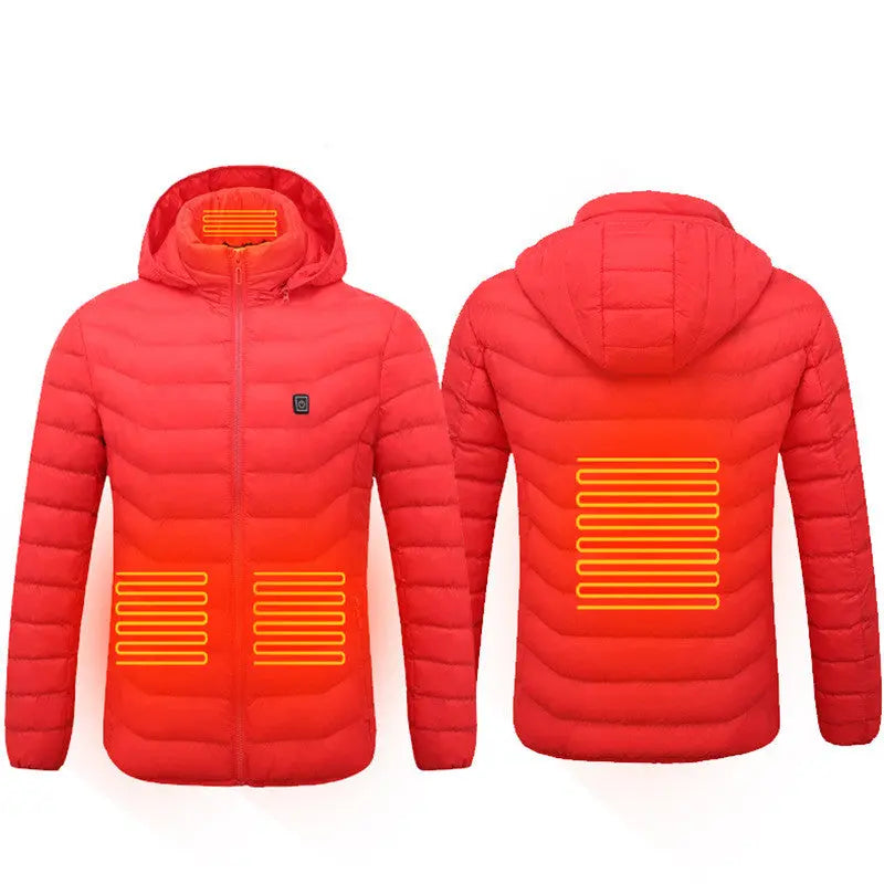 Winter Heated Jacket USB Electric Cotton Coat Zip-up Heater Thermal Clothing Heating Vest For Men SmartDealHub
