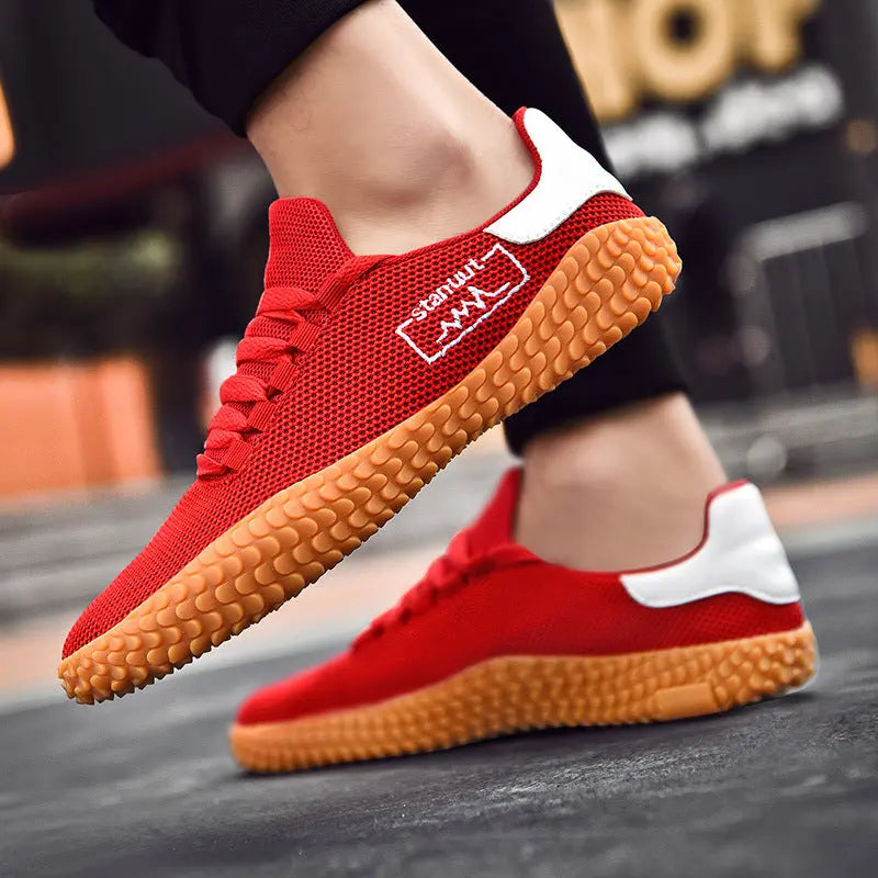 Spring and Summer Flying Woven Casual Shoes Large Men's Shoes Beathable Korean Forrest Gump Sneakers SmartDealHub