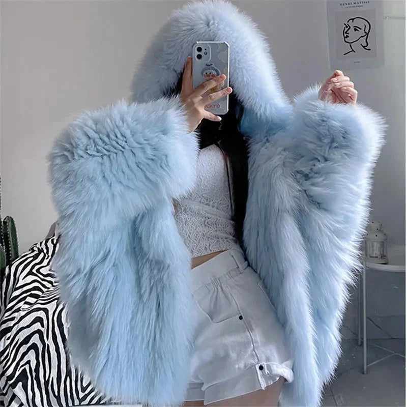 Oversized Furry Hoodie SmartDealHub