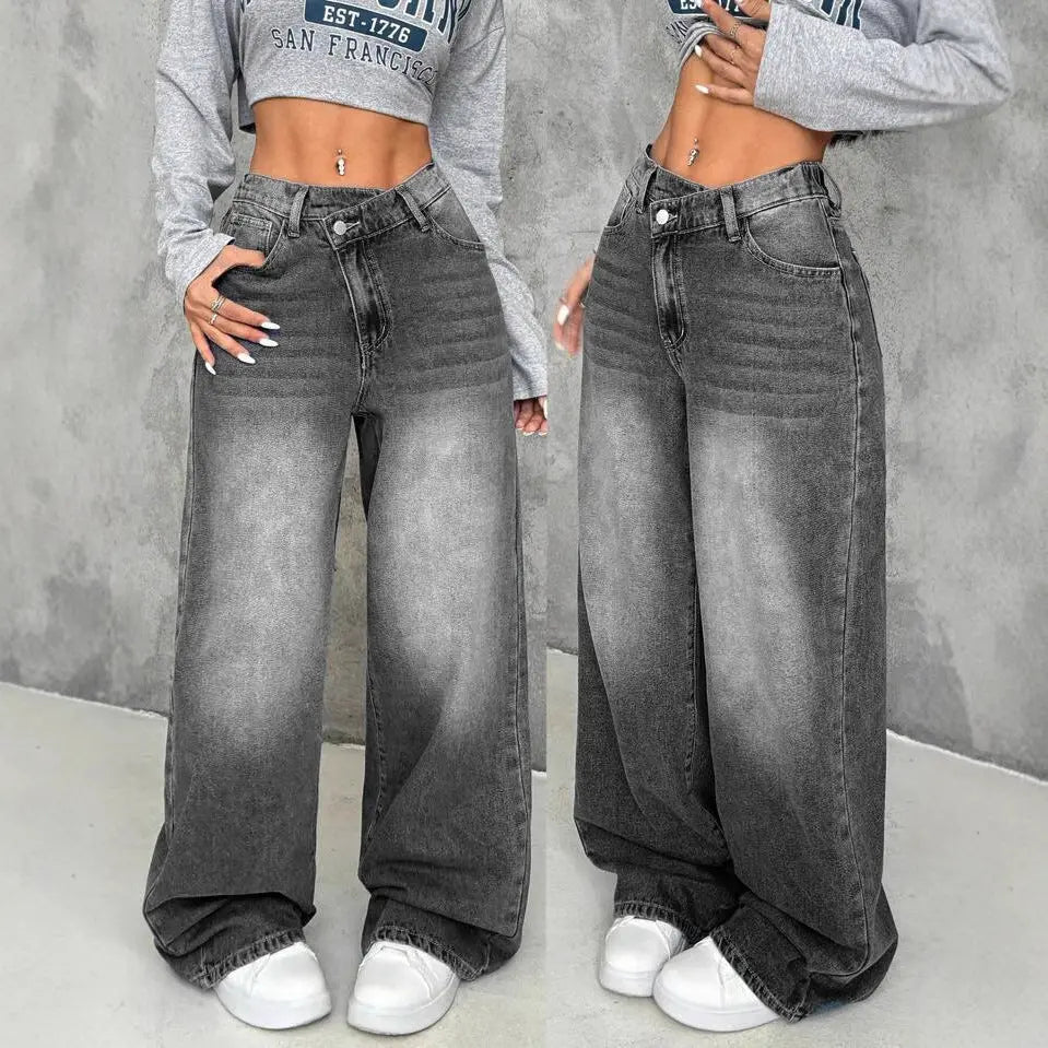 Women's Casual Straight Loose Jeans SmartDealHub