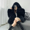 Hooded Oversized Furry Top - Autumn & Winter SmartDealHub