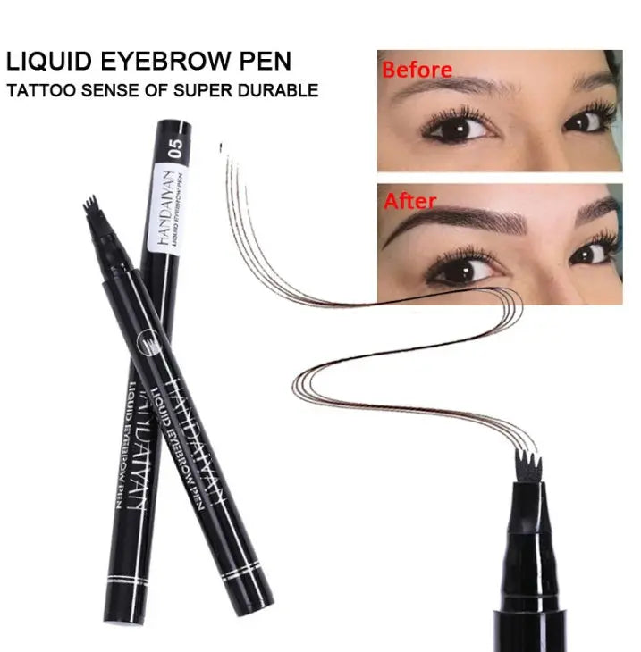 Microblading Eyebrow Pencil Waterproof Fork Tip Tattoo Pen Tinted Fine Sketch Eye Brow Pencils Long Lasting Eyebrows SmartDealHub