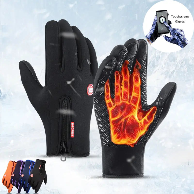 Winter Gloves Touch Screen Riding Motorcycle Sliding Waterproof Sports Gloves With Fleece SmartDealHub
