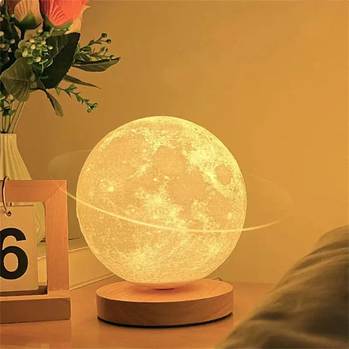 Creative 3D Magnetic Floating Levitating Moon Lamp Touch Control 3 Color Moon Light Lunar Night Light For Home Office Room Decor SmartDealHub