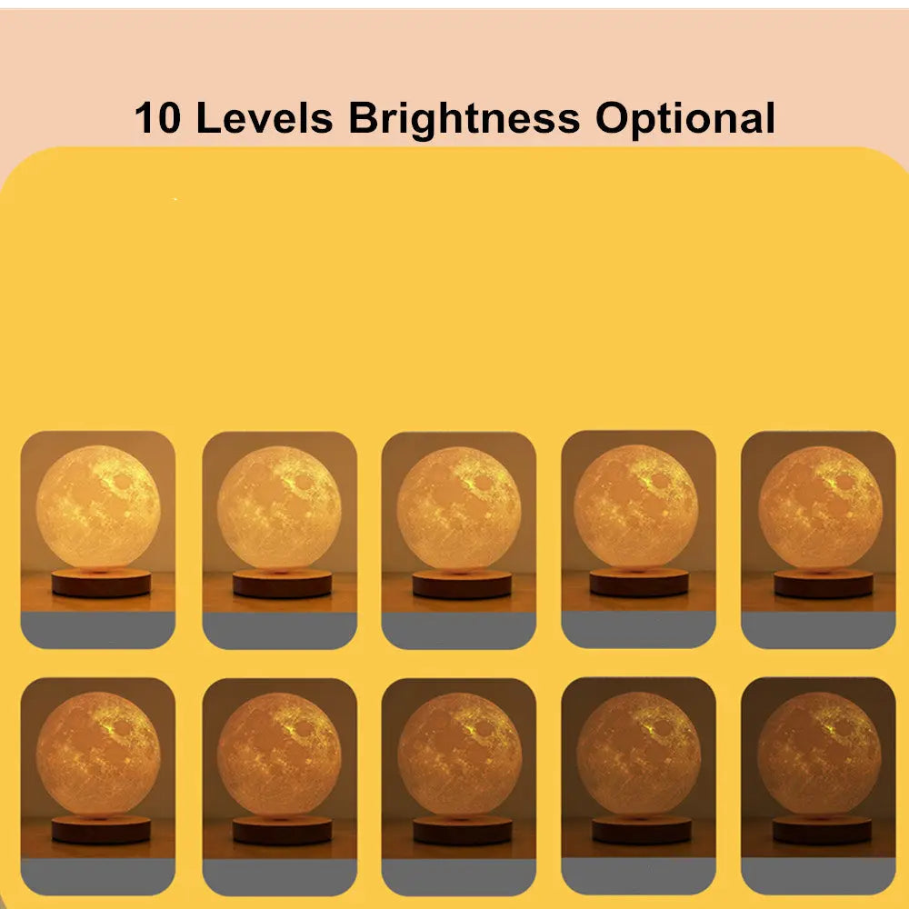 Creative 3D Magnetic Floating Levitating Moon Lamp Touch Control 3 Color Moon Light Lunar Night Light For Home Office Room Decor SmartDealHub