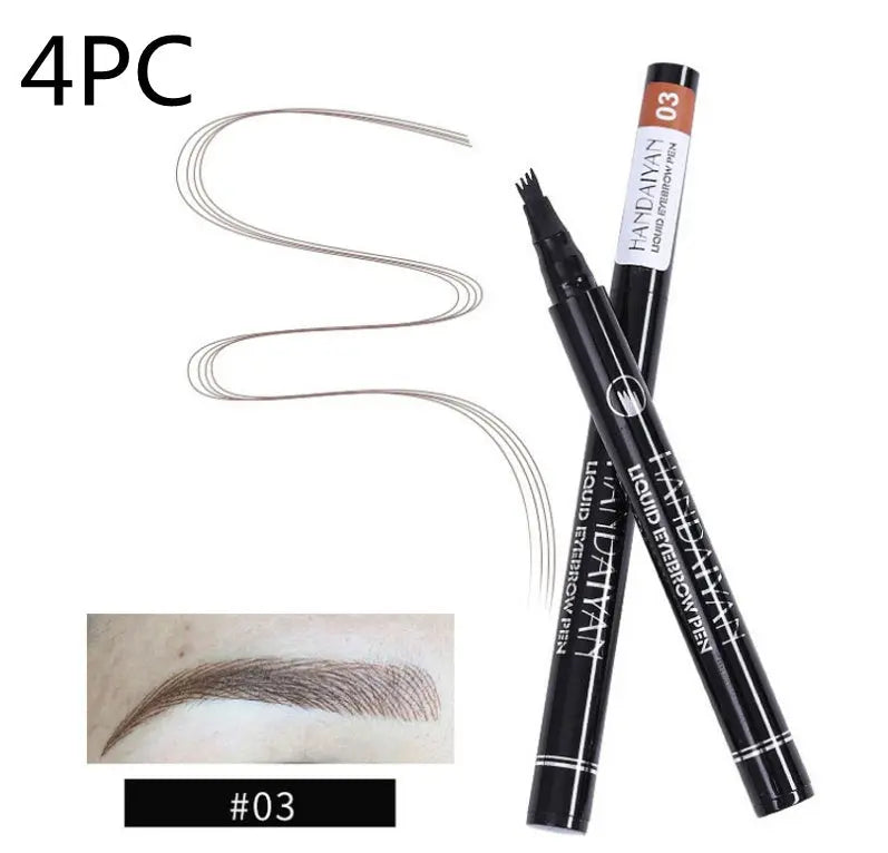 Microblading Eyebrow Pencil Waterproof Fork Tip Tattoo Pen Tinted Fine Sketch Eye Brow Pencils Long Lasting Eyebrows SmartDealHub