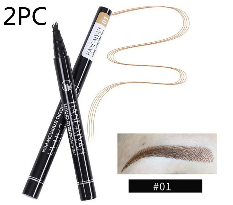 Microblading Eyebrow Pencil Waterproof Fork Tip Tattoo Pen Tinted Fine Sketch Eye Brow Pencils Long Lasting Eyebrows SmartDealHub