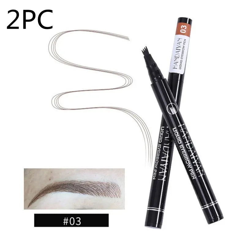 Microblading Eyebrow Pencil Waterproof Fork Tip Tattoo Pen Tinted Fine Sketch Eye Brow Pencils Long Lasting Eyebrows SmartDealHub