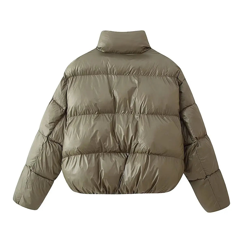 Womens Stylish Versatile And Warm High-neck Cotton Coat SmartDealHub