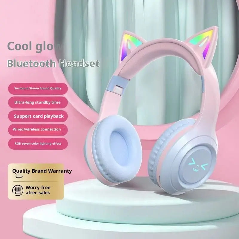 Cute Cat Ear Wireless Bluetooth Headphones - SmartDealHub
