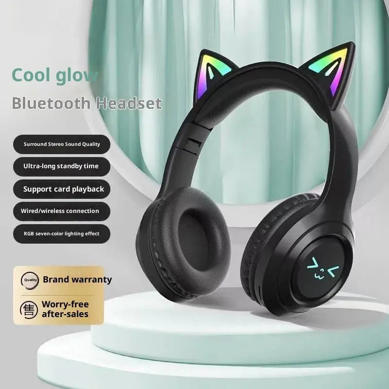 Cute Cat Ear Wireless Bluetooth Headphones - SmartDealHub