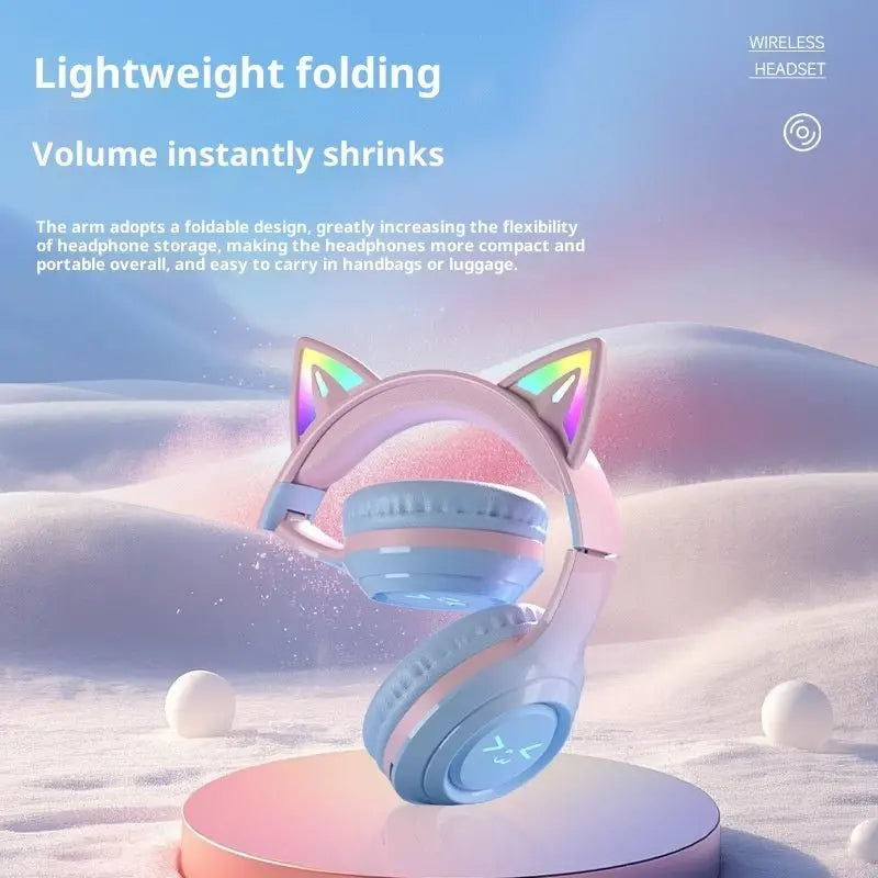 Cute Cat Ear Wireless Bluetooth Headphones - SmartDealHub