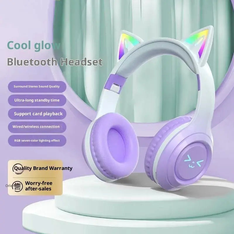 Cute Cat Ear Wireless Bluetooth Headphones - SmartDealHub