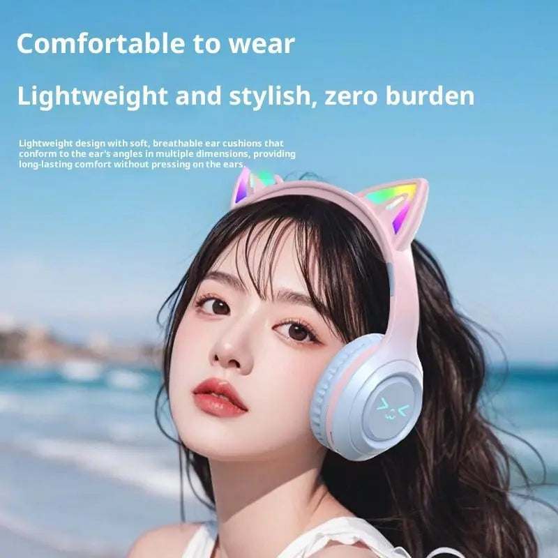 Cute Cat Ear Wireless Bluetooth Headphones - SmartDealHub
