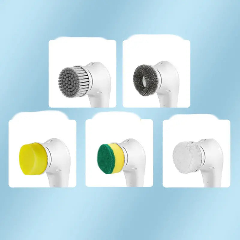 Multifunctional Electric Handheld Kitchen Household Dishwashing Brush Handheld Scrubber Bathtub Sink Bathroom Kitchen Tile Cleaning Tool Drill Brush Set With 5 Heads SmartDealHub