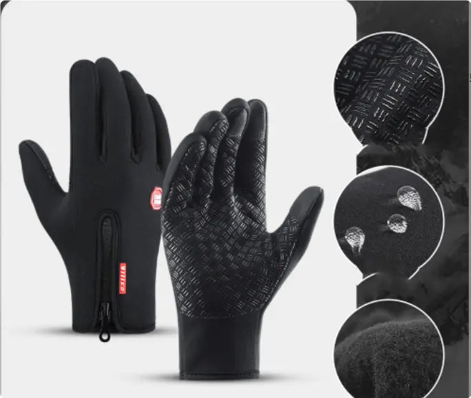 Winter Gloves Touch Screen Riding Motorcycle Sliding Waterproof Sports Gloves With Fleece SmartDealHub