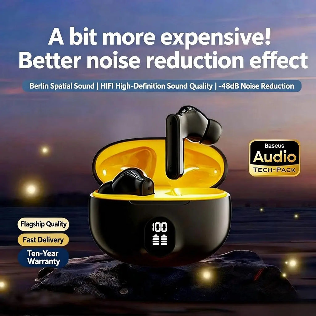 Wireless Bluetooth Headset mit LED - Display – Klarer Sound & Lange Akkulaufzeit - SmartDealHub